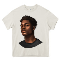 Cream afro man Heavy Core Tee - texasbilliewilder
