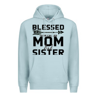 Blue Mist Blessed Mom And Sister Premium Hoodie - Bettercallsaul