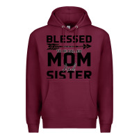 Burgundy Blessed Mom And Sister Premium Hoodie - Bettercallsaul