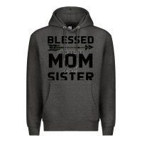 Charcoal Heather Blessed Mom And Sister Premium Hoodie - Bettercallsaul