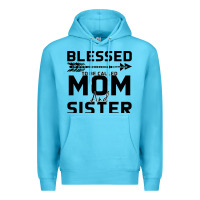 Ocean Blue Blessed Mom And Sister Premium Hoodie - Bettercallsaul