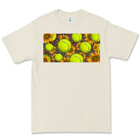 Tennis Ball With Sunflower And Racket  Licence Plato Premium Tee | Teevron