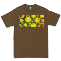 Cacao tennis ball with sunflower and racket  licence plato Premium Tee - BarkalooDesign