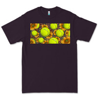 Plum tennis ball with sunflower and racket  licence plato Premium Tee - BarkalooDesign