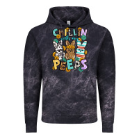 Cloud Black Chillin with my peeps Easter Vintage Hoodie - OliviaCreatesArt
