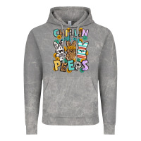 Cloud Rock Chillin with my peeps Easter Vintage Hoodie - OliviaCreatesArt