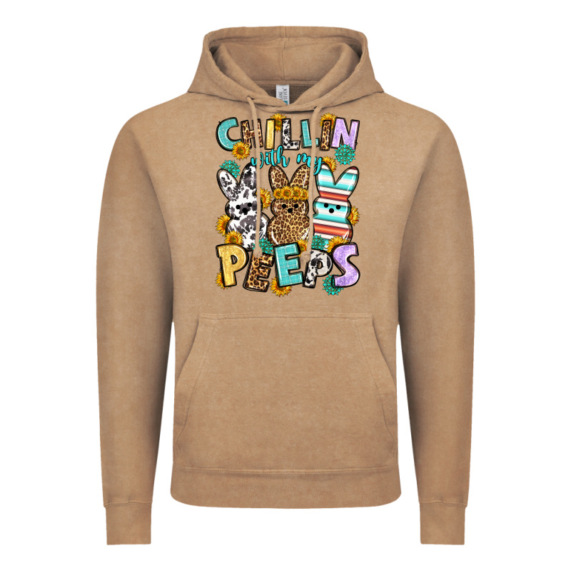 Chillin With My Peeps Easter Vintage Hoodie by OliviaCreatesArt | Teevron