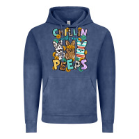 Vintage Denim Chillin with my peeps Easter Vintage Hoodie - OliviaCreatesArt