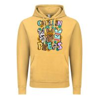 Vintage Mustard Chillin with my peeps Easter Vintage Hoodie - OliviaCreatesArt