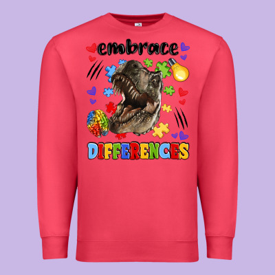 Embrace Differences Premium Sweatshirt Designed By Lillyallendesigns
