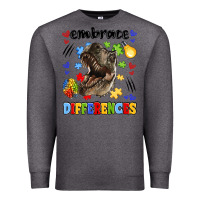 Charcoal Heather embrace differences Premium Sweatshirt - LillyAllenDesigns