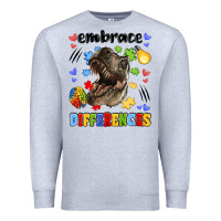 Heather Grey embrace differences Premium Sweatshirt - LillyAllenDesigns