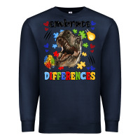 Navy embrace differences Premium Sweatshirt - LillyAllenDesigns