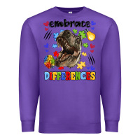 Purple embrace differences Premium Sweatshirt - LillyAllenDesigns