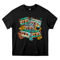 Black 90s country casette tapes Heavy Core Tee - texasbilliewilder