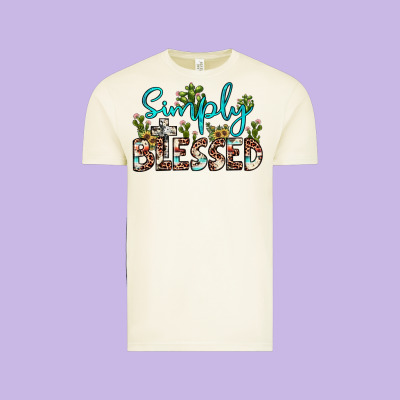 Simply Blessed Vintage Tee Designed By Jahusdesignshop