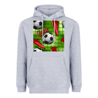 Heather Grey soccer shoes goal seamless pattern Heavyweight Hoodie - BundleAndBundleShop