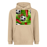 Mushroom soccer shoes goal seamless pattern Heavyweight Hoodie - BundleAndBundleShop