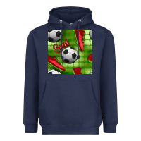 Navy soccer shoes goal seamless pattern Heavyweight Hoodie - BundleAndBundleShop