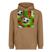 Toasted Coconut soccer shoes goal seamless pattern Heavyweight Hoodie - BundleAndBundleShop