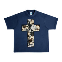 Navy cowhide cross Urban Heavy Tee - JahusDesignShop