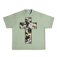 Oil Green cowhide cross Urban Heavy Tee - JahusDesignShop