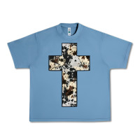 Pebble Blue cowhide cross Urban Heavy Tee - JahusDesignShop
