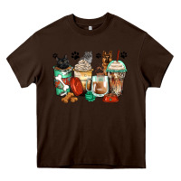 Chocolate Brown german shepherd black and grey cat coffee cups Heavy Core Tee - Zillion Design Studio