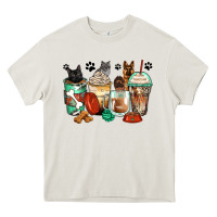 Cream german shepherd black and grey cat coffee cups Heavy Core Tee - Zillion Design Studio