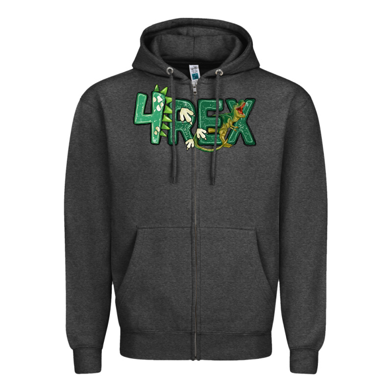 Four Rex Zipper Hoodie by MaliasSmallBusiness | Teevron