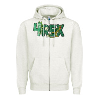 Oatmeal Heather four rex Zipper Hoodie - MaliasSmallBusiness