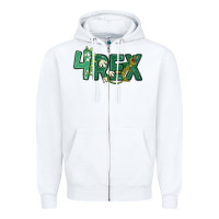 White four rex Zipper Hoodie - MaliasSmallBusiness