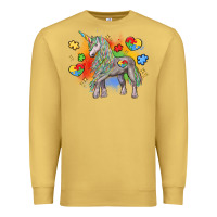 Antique Gold autism unicorn Premium Sweatshirt - LillyAllenDesigns