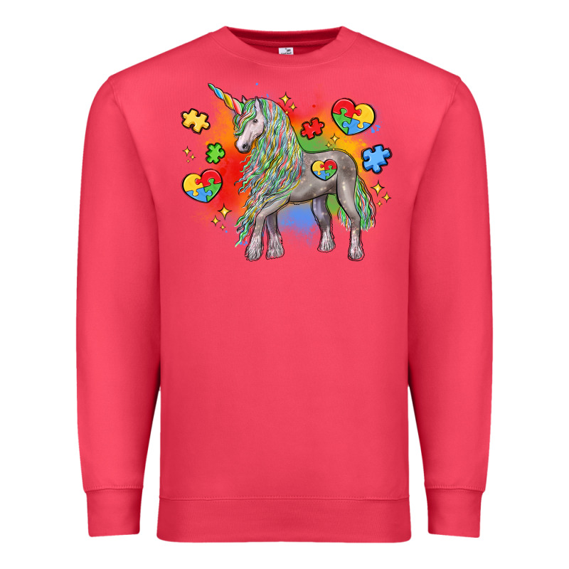 Autism Unicorn Premium Sweatshirt by LillyAllenDesigns | Teevron