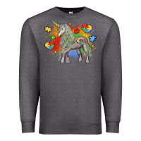 Charcoal Heather autism unicorn Premium Sweatshirt - LillyAllenDesigns