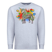 Heather Grey autism unicorn Premium Sweatshirt - LillyAllenDesigns
