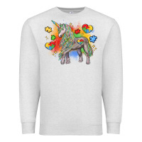 Oatmeal Heather autism unicorn Premium Sweatshirt - LillyAllenDesigns