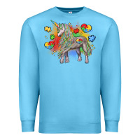 Ocean Blue autism unicorn Premium Sweatshirt - LillyAllenDesigns