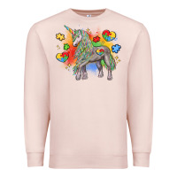 Pale Pink autism unicorn Premium Sweatshirt - LillyAllenDesigns