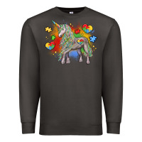 Smoke autism unicorn Premium Sweatshirt - LillyAllenDesigns
