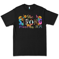 Black she is strong proverbs 31 25 Premium Tee - Zillion Design Studio