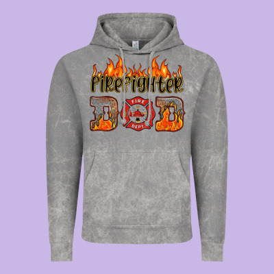 Firefighter Dad Vintage Hoodie Designed By Hra Design Shop