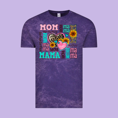 Mom Mama Mommy With Hearts Vintage Tee Designed By Adodesignshop