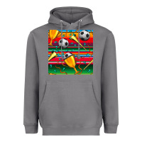 Storm soccer winner cup and vuvuzela with serape seamless pattern Heavyweight Hoodie - BundleAndBundleShop