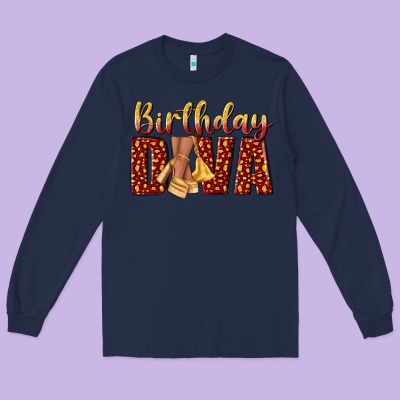 Birthday Diva Long Sleeve Tee Designed By Nancycooperartshop