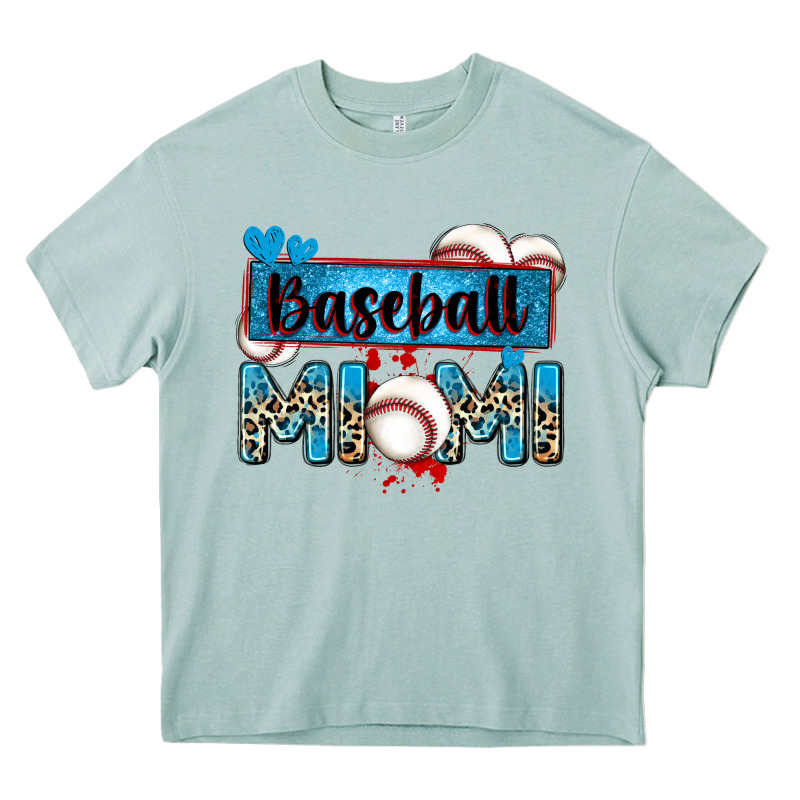 Baseball Mimi With Leopard Heavy Core Tee by Zillion Design Studio | Teevron