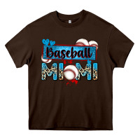 Chocolate Brown baseball mimi with leopard Heavy Core Tee - Zillion Design Studio