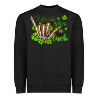 Black i don t give a luck Heavyweight Sweatshirt - Artiststas