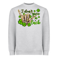 Heather Grey i don t give a luck Heavyweight Sweatshirt - Artiststas