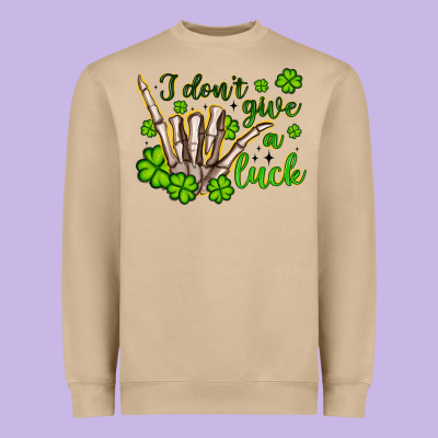 I Don T Give A Luck Heavyweight Sweatshirt Designed By Artiststas